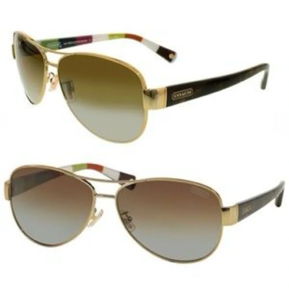 Coach Aviator Polarized Women’s Sunglasses HC7003 L012 Kristina - Picture 1 of 6